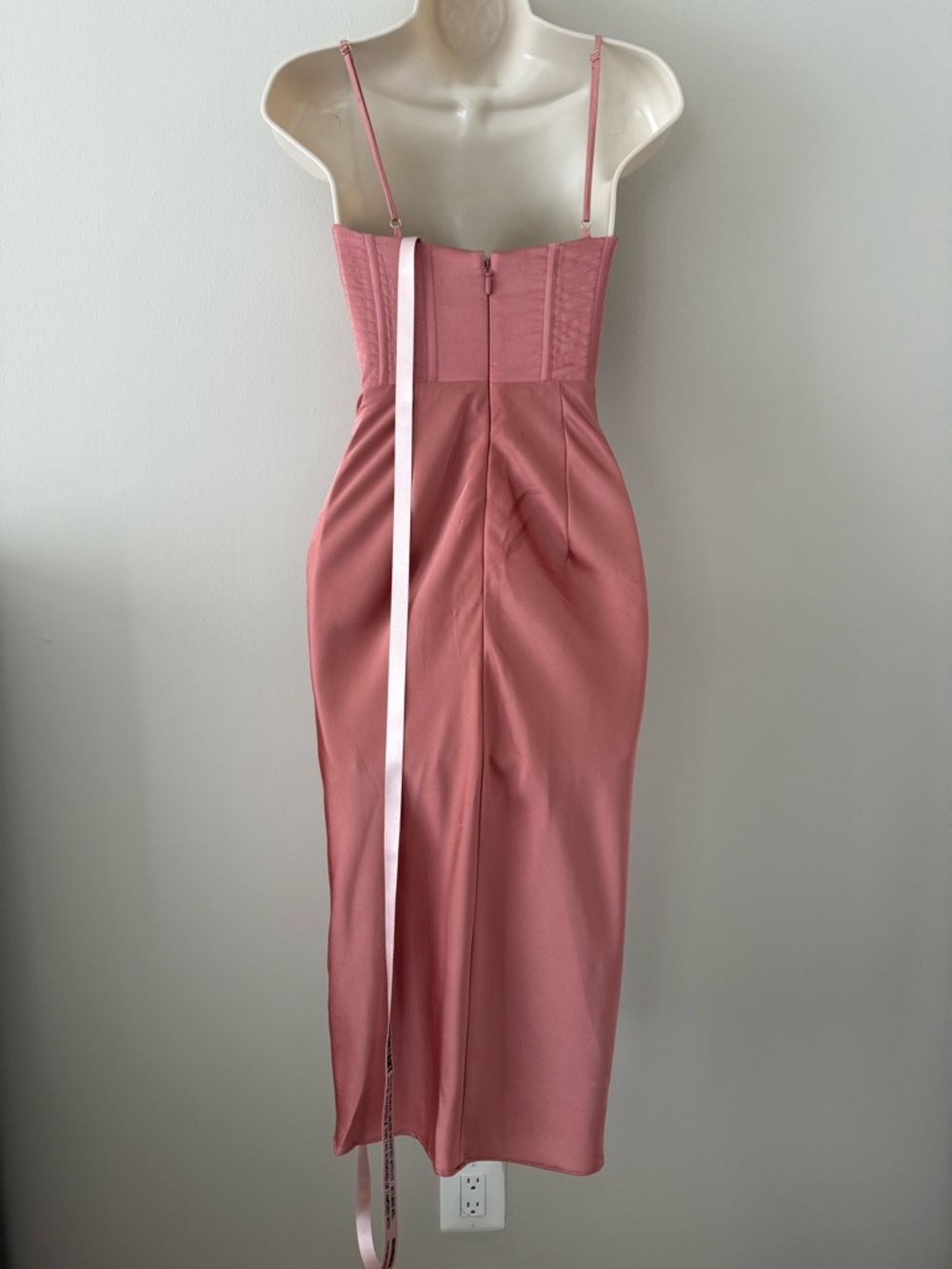 NWT - House of CB - Myrna Rose Satin Corset Slip Dress - Picture 8 of 14